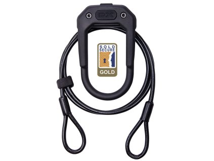 Zámek Hiplok DX PLUS ALL BLACK WITH 2M CABLE
