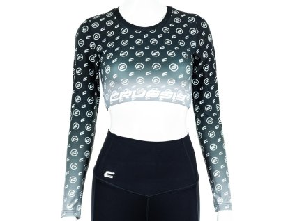 Crop Top Crussis dlouhý rukáv dámský BLACK OMBRE (Velikost XS)