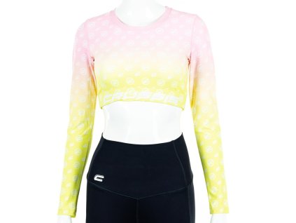 Crop Top Crussis dlouhý rukáv dámský FIT OMBRE (Velikost XS)