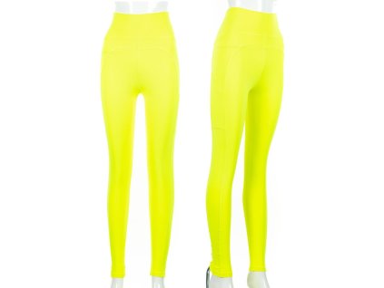 Legíny Crussis dámské NEON YELLOW (Velikost XS)