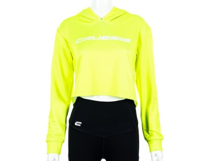 Mikina Crussis dámská krátká NEON YELLOW (Velikost XS)