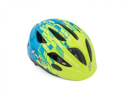 Přilba Author Star Rider Inmold žlutá-neonová/blue 2022 (Velikost 46-51 cm)