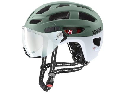 Přilba Uvex FINALE VISOR V MOSS GREEN-CLOUD M 2023