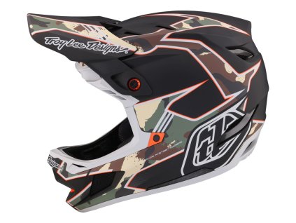 Přilba Troy Lee Designs D4 COMPOSITE MIPS MATRIX CAMO ARMY GREEN (14003500) 2023 (Velikost XS, Rok 2023)