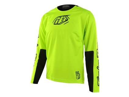 Dres Troy Lee Designs s dlouhým rukávem SPRINT ICON FLO YELLOW (32492901) (Velikost XS)