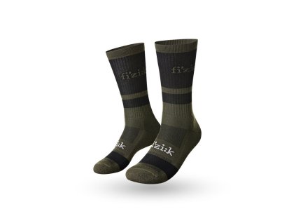 Ponožky Fizik OFF-ROAD ARMY/BLACK (FZKSOCKSOF6110) (Velikost S (35-39))
