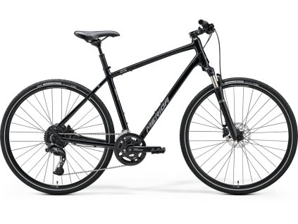Merida CROSSWAY 300 Glossy Black(Silver) 2024 (Velikost S, Rok 2024)