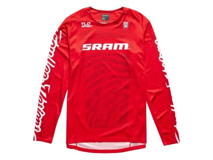 Dres Troy Lee Designs SPRINT LS SRAM SHIFTED FIERY RED (32349800) (Velikost S)