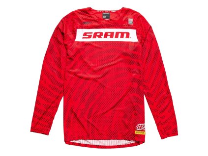 Dres Troy Lee Designs SKYLINE AIR LS SRAM ROOTS FIERY RED (34549800) (Velikost S)