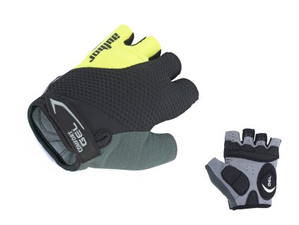 Rukavice Author Men Comfort Gel X24 k/p žlutá-neonová/černá (Velikost S (20 cm))