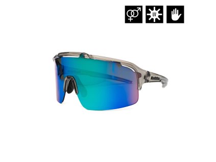 Brýle Horsefeathers RECOIL (transparent gray/mirror green)