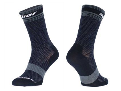 Ponožky Author Stripe X6 černá/šedá (Velikost M 38-42)