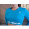 Crop Top Crussis dlouhý rukáv dámský TYRKYS (Velikost XS)