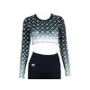 Crop Top Crussis dlouhý rukáv dámský BLACK OMBRE (Velikost XS)