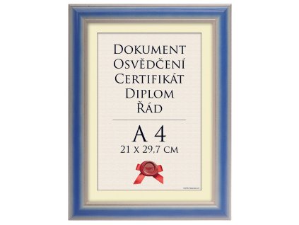 Rámeček Rijeka modrý - A4