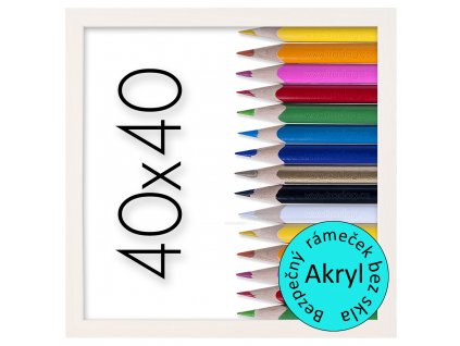 Rámeček-Tosca-bílý-40x40