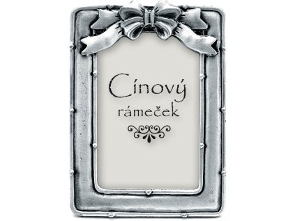 Cínový rámeček mašlička