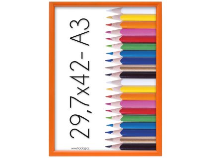 Fotorámeček Polaris oranžový 29,7x42 - A3