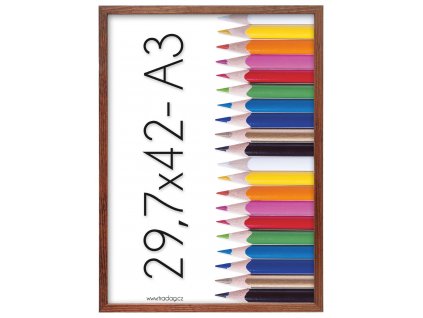 Fotorámeček Polaris hnědý 29,7x42 - A3