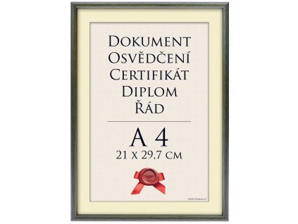 Rámeček Kros zelený 21x29,7 - A4