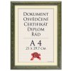Rámeček dekor zelený - A4