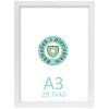 Rámeček natura bílý A3 plexi