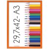 Fotorámeček Polaris oranžový 29,7x42 - A3