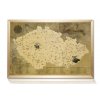 Zlatá stírací mapa pro turisty + zlatý rám komplet