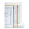 Dřevěný rámeček na foto  - Moderní hranatá lišta - bílý (Pro rozměr fotografie 30x45)