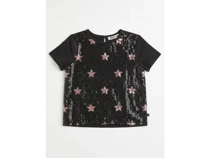 Tričko croptop s flitrama, vel. 134/140