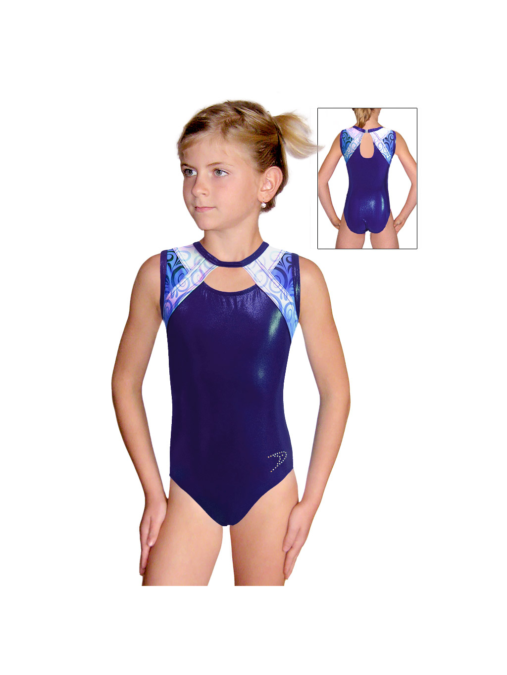 Gymnastický dres závodní D37r-6 t311 tmavě modrá