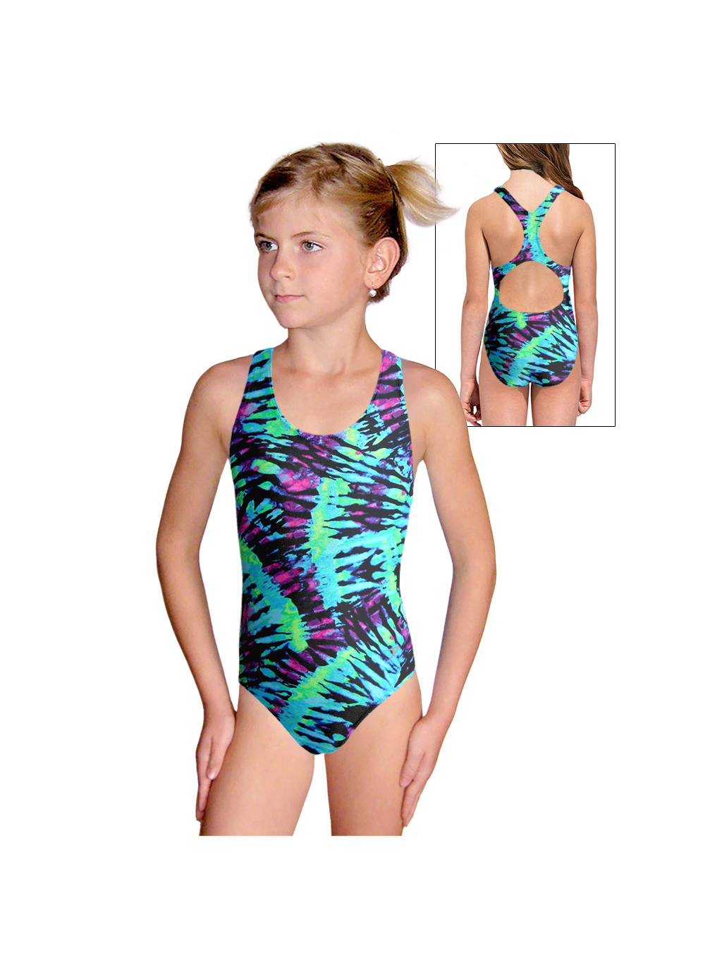 Dívčí sportovní plavky jednodílné PD623 v516