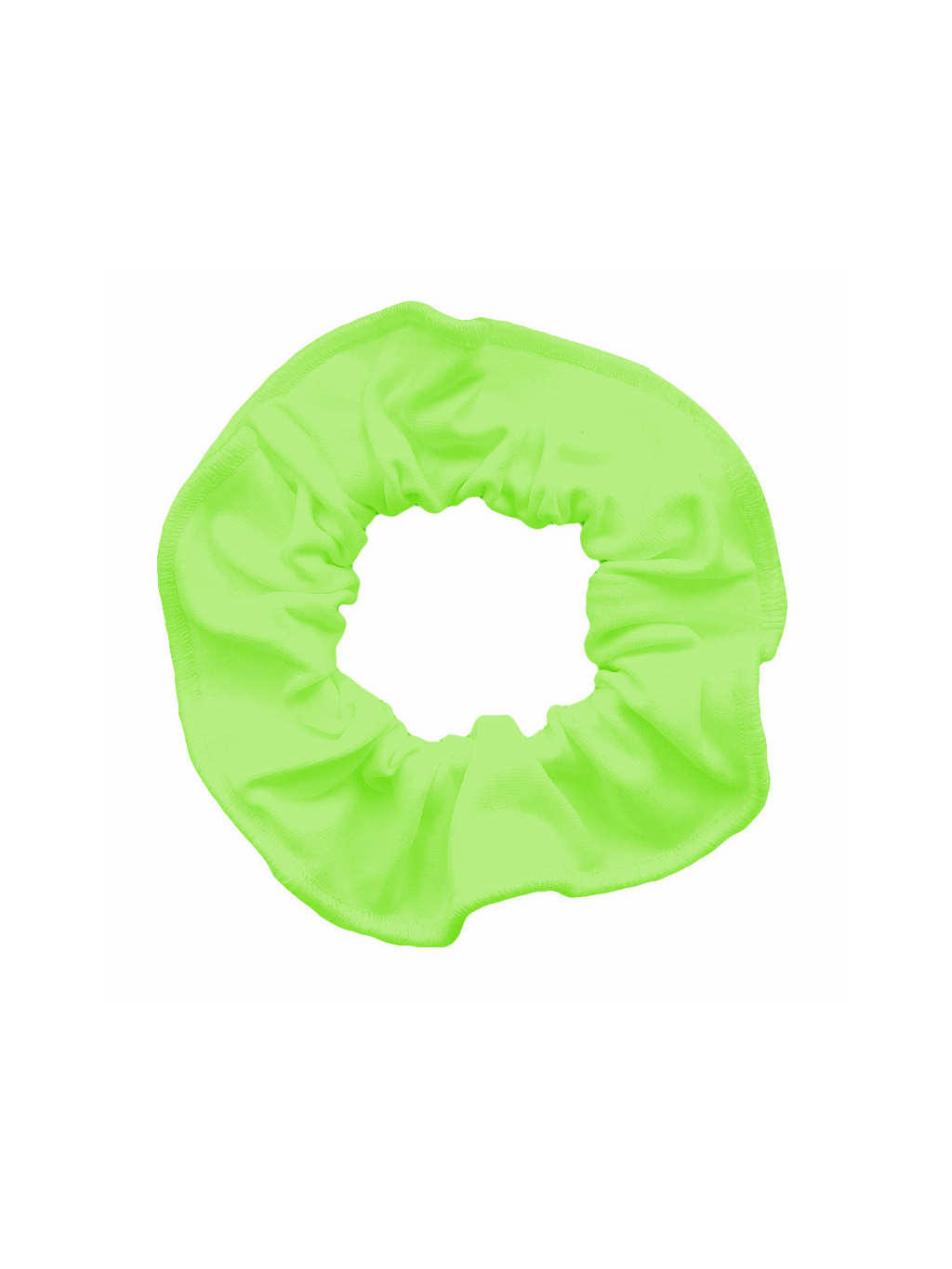 Gumička do vlasů - scrunchie - reflexně zelený supplex