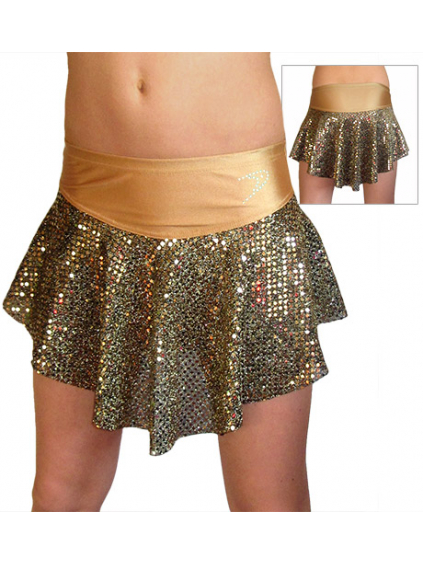 Taneční sukně K802flb zlatá