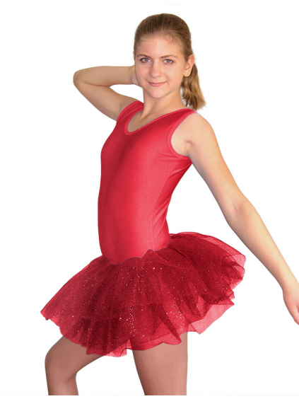 Baletní sukně tylová D801x červená