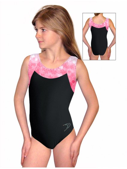 Gymnastický dres závodní D37r-s t303 s černou