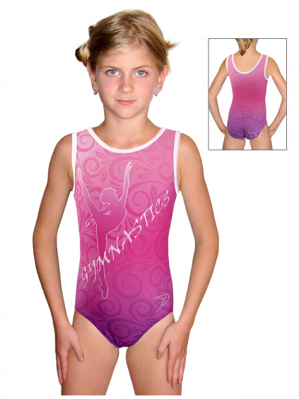 Gymnastický dres závodní D37r-58_t204 růžová