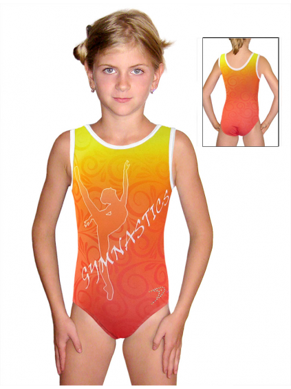Gymnastický dres závodní D37r-58_t206 oranžovožlutá