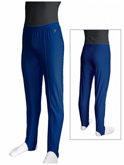 Gymnastické šponovky s puky závodní D36g tmavě modré lesklé