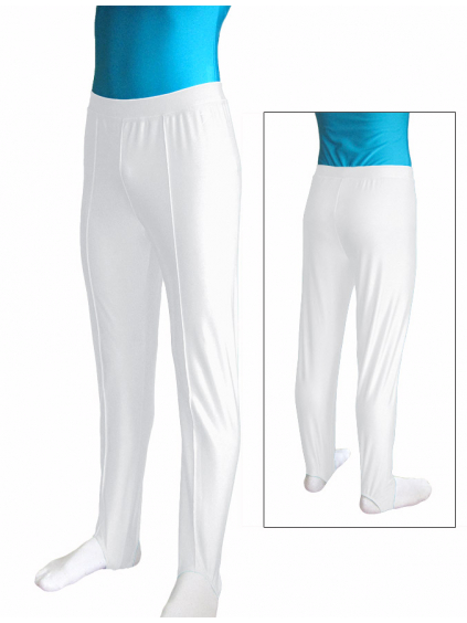 Gymnastické šponovky s puky závodní D36g bílé matné