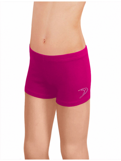 Sportovní kraťasy - mini šortky D36k-b růžová lesklá plavkovina