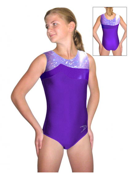 Gymnastický dres závodní D37r-36 kel fialová
