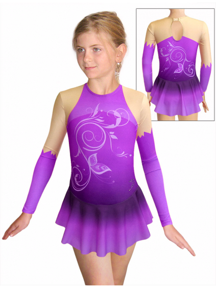 Krasobruslařské šaty - trikot K739 t502 fialová