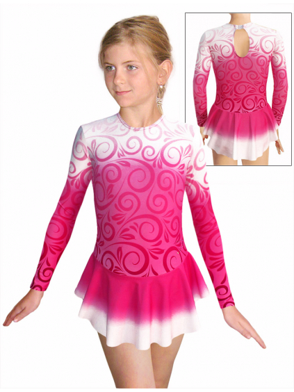 Krasobruslařské šaty - trikot K739 t600 růžová