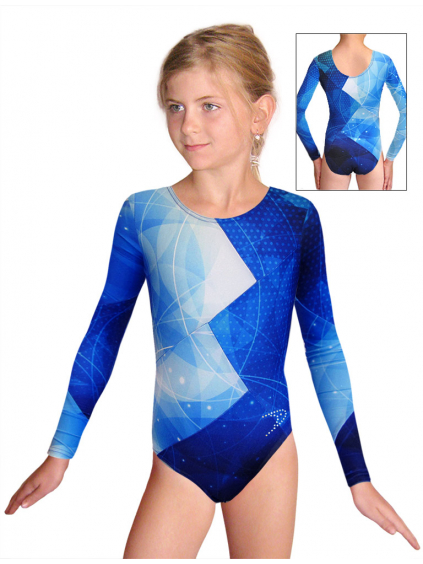 Gymnastický dres závodní D37d-52_t208 modrá