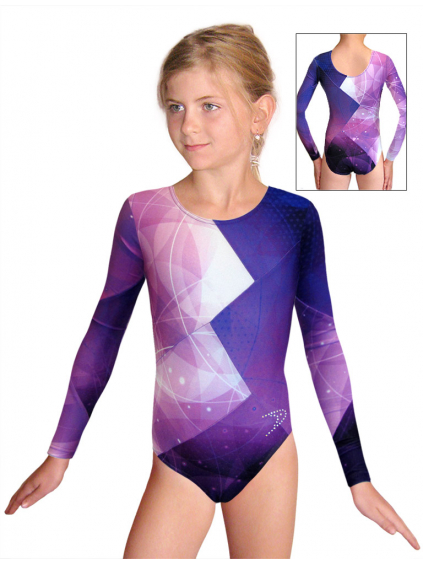 Gymnastický dres závodní D37d-52_t208 fialová