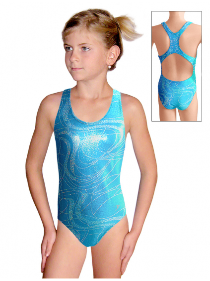 Dívčí sportovní plavky jednodílné PD622 v470