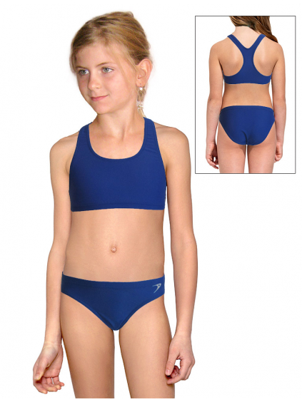 Dívčí sportovní plavky dvoudílné PD658 modrá