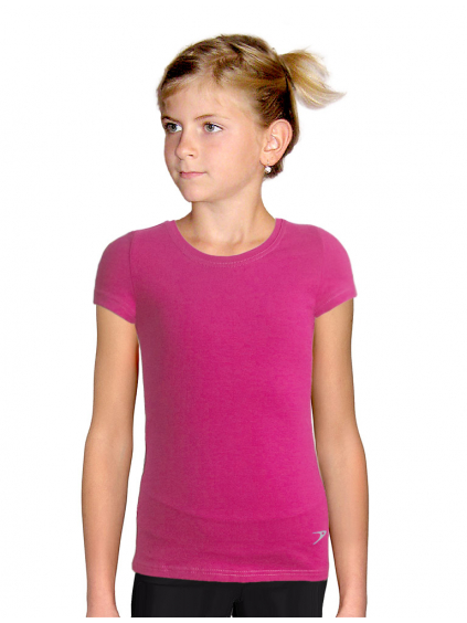Sportovní tričko B347 růžová elastická bavlna