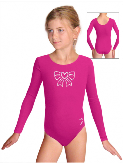 Gymnastický dres B37dg f43 růžová elastická bavlna